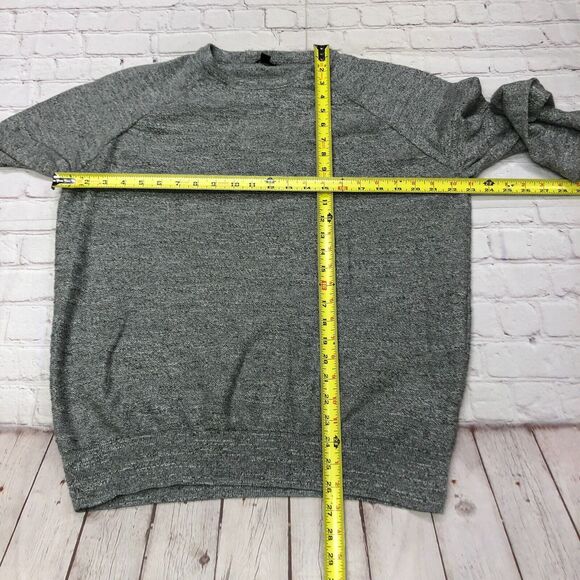 J. Crew Men Long Sleeve Crew Neck Cotton Knit Sweater Size Large Gray B253 -11 - Picture 2 of 14